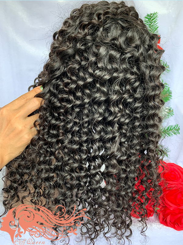 Csqueen Raw Bounce Curly 5*5 Transparent Lace Closure wig 100% Human Hair Transparent Wig 130%density